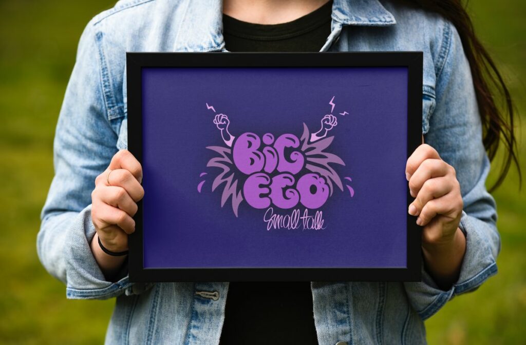 Big Ego kompozycja typograficzna