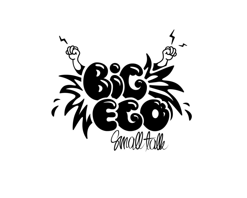 Big Ego kompozycja typograficzna